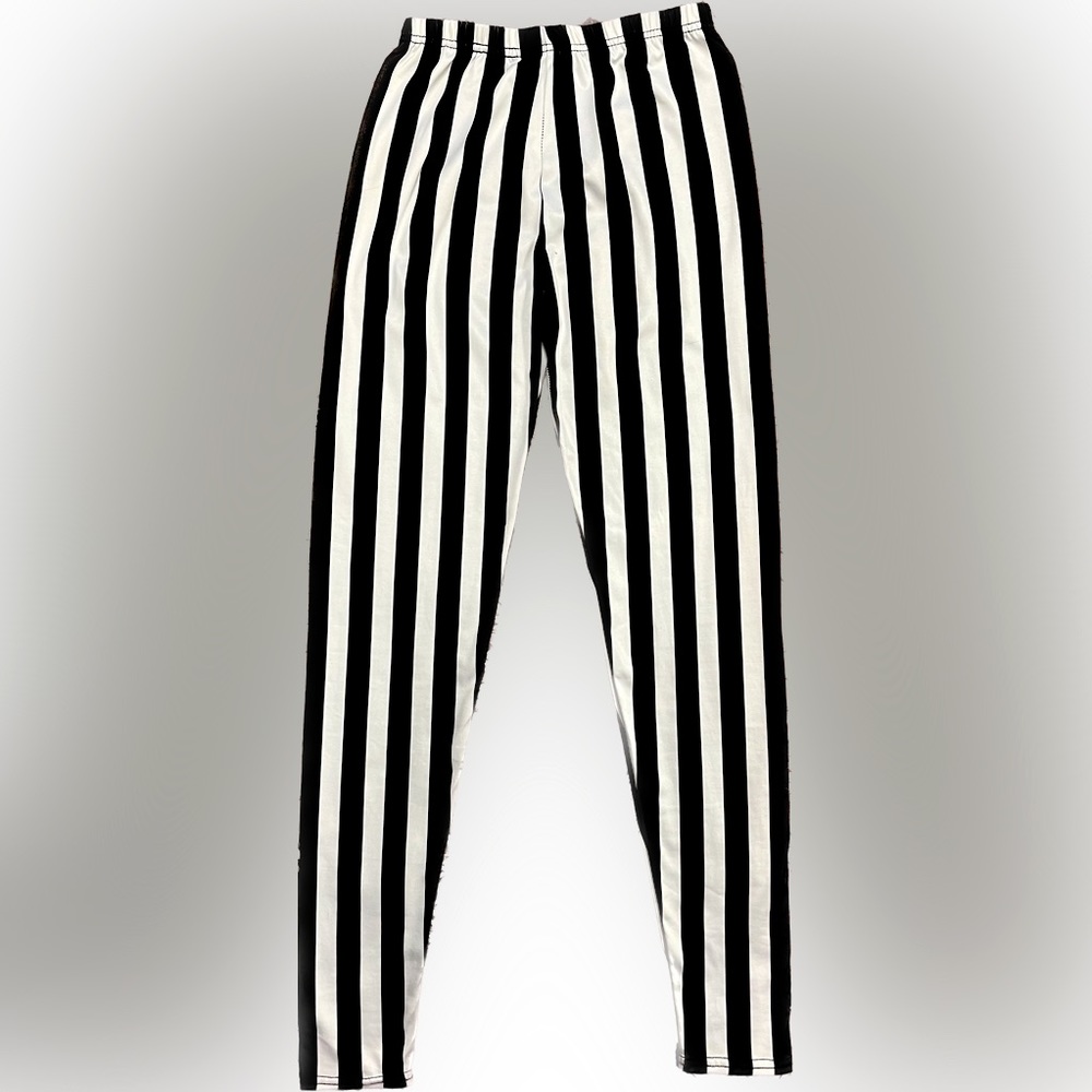 EBS Brand Striped Leggings, Size S.